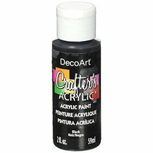 CRAFTERS PAINT  BLACK ACRYLIC 2oz DCA47