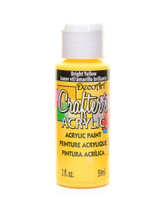 CRAFTERS PAINT  BRIGHT YELLOW ACRYLIC 2oz  DCA49
