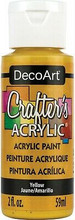 CRAFTERS PAINT YELLOW ACRYLIC 2oz DCA04