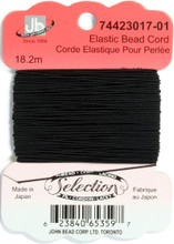 ELASTIC BEAD CORD BLACK .5mm 60' 18.2m