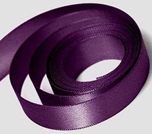 SATIN RIBBON BY THE ROLL 1/8" 50m DESIGN EGGPLANT(#203-3-074)