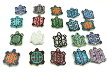 BEADED BARRETTE TURTLE HAIR CLIP-ASSORTED COLORS 2.5" X 3.5"