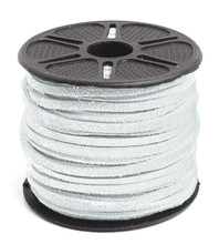 SUEDE LACE 3.5mm WHITE 25yd SPOOL