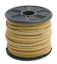 SUEDE LACE 3.5mm NATURAL 25yd SPOOL
