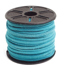 SUEDE LACE 3.5mm TURQ 25yd SPOOL