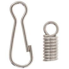 SPRING W HOOK & CLASP SILVER 2.5mm 2 SETS