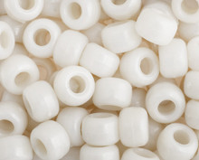 CROW BEADS PLASTIC #16 1000pc 9mm OP.PEARL WHITE