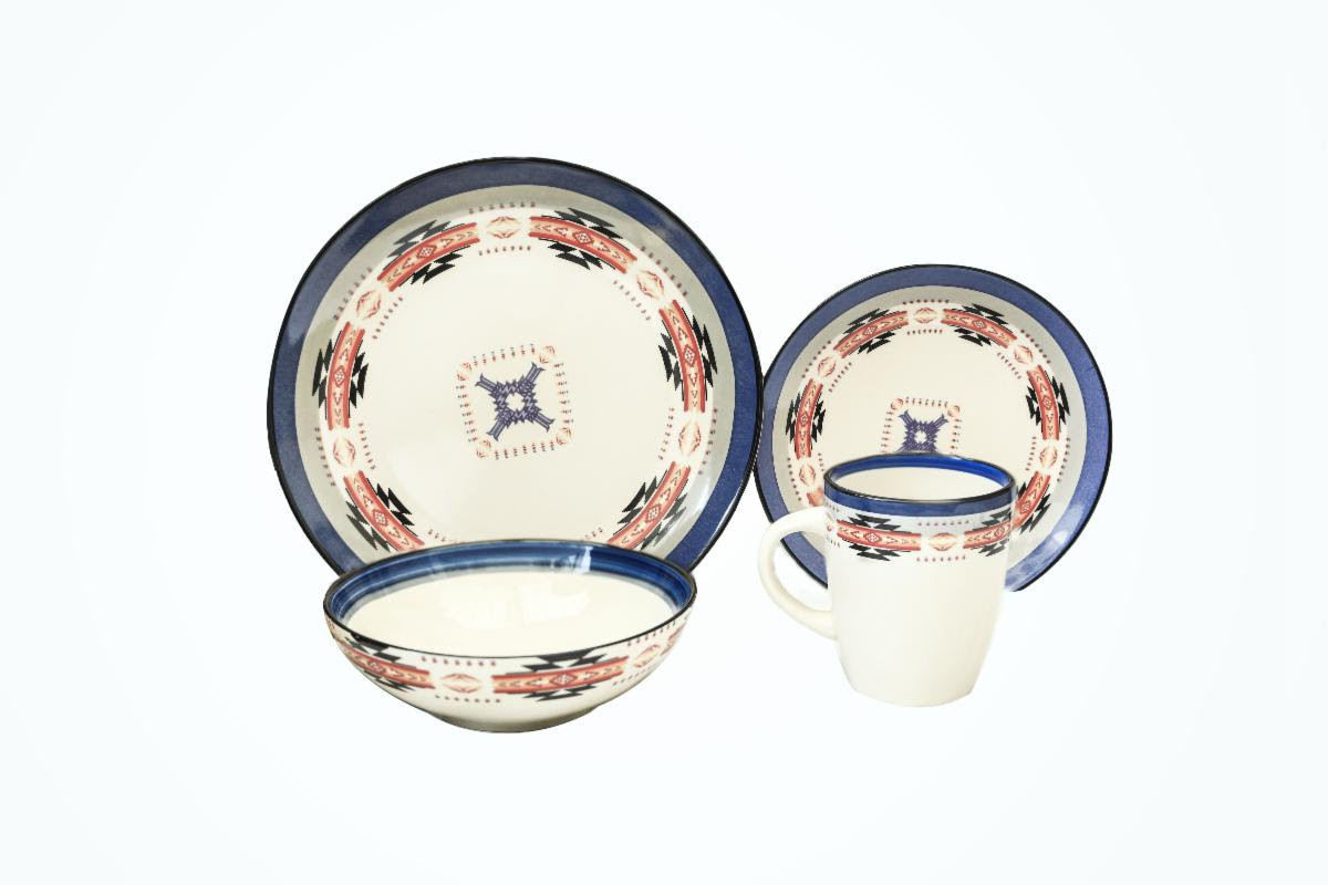 CERAMIC DINNERWARE SET 16PCS SOUTHWEST (133516PCS) Western Varieties