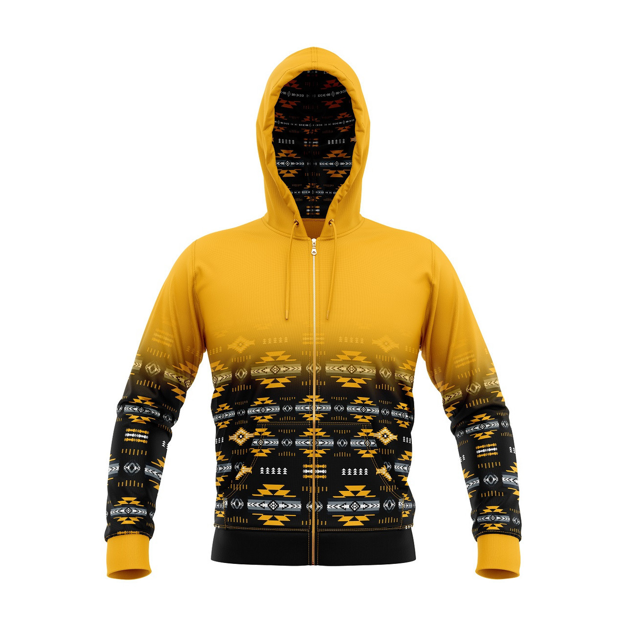 black and neon yellow hoodie