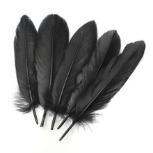 FEATHER CRAFT 8" BLACK GOOSE FEATHERS