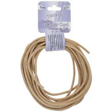 LEATHER CORD NATURAL RND 3mm 5yds DAZZLE-IT
