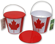 CITRONELLA CANADA BUCKET CANDLE W RED LID