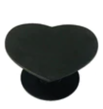 POP SOCKET BLANKS BLACK HEART DESIGN 2" W, 1.5" H