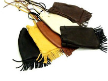 POUCH W FRINGE LG 5.5"X 3.5" ASSORTED COLORS