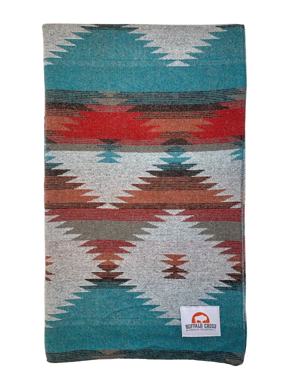 BUFFALO CROSS THROW GREY DIAMOND Western Varieties