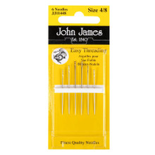 NEEDLES SIZE 4-8 6PCS EASY THREADING JOHN JAMES JJ11448