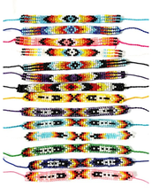 BEADED BRACELET TIE-ON-ASST COLORS