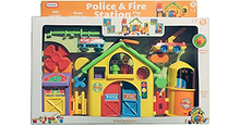 POLICE & FIRE STATION PLAY SET FUN TIME