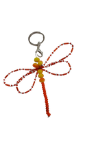 KEYCHAIN A-BEADED DRAGONFLY  INDIGENOUS MADE