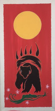 CANVAS PAINTING 24x12 INDIGENOUS MADE "THE BOSS MUSK-WA"
