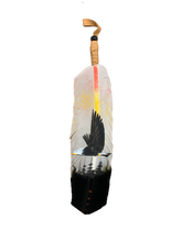 HANDPAINTED FEATHER 6-8" EAGLE DESIGN