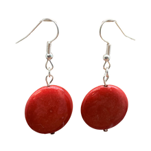 ROUND RED POW WOW EARRING ASST