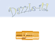 MAGNETIC CLASP GOLD TUBE TWIST LOCK 15mm