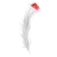 FEATHERS MARABOU 4-6" WHT RED DAZZLE-IT