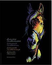 POSTER PRINT "HORSE SILLOUETTE " 16" X 20" LEANIN TREE