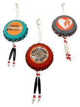 LEATHER DRUM 3" ORNAMENT W CABACHON EVERY CHILD MATTERS COLLECTION