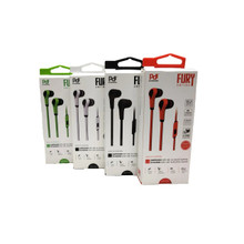 EARPHONES WITH MIC & ON/OFF BUTTON FURY SERIES ASSORTED