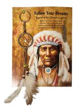 FOLLOW YOUR DREAMS CHIEF KEYCHAIN/FEATHER DC
