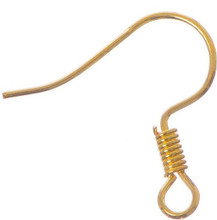 FISH-HOOK EARRING WIRES GOLD 45 PC