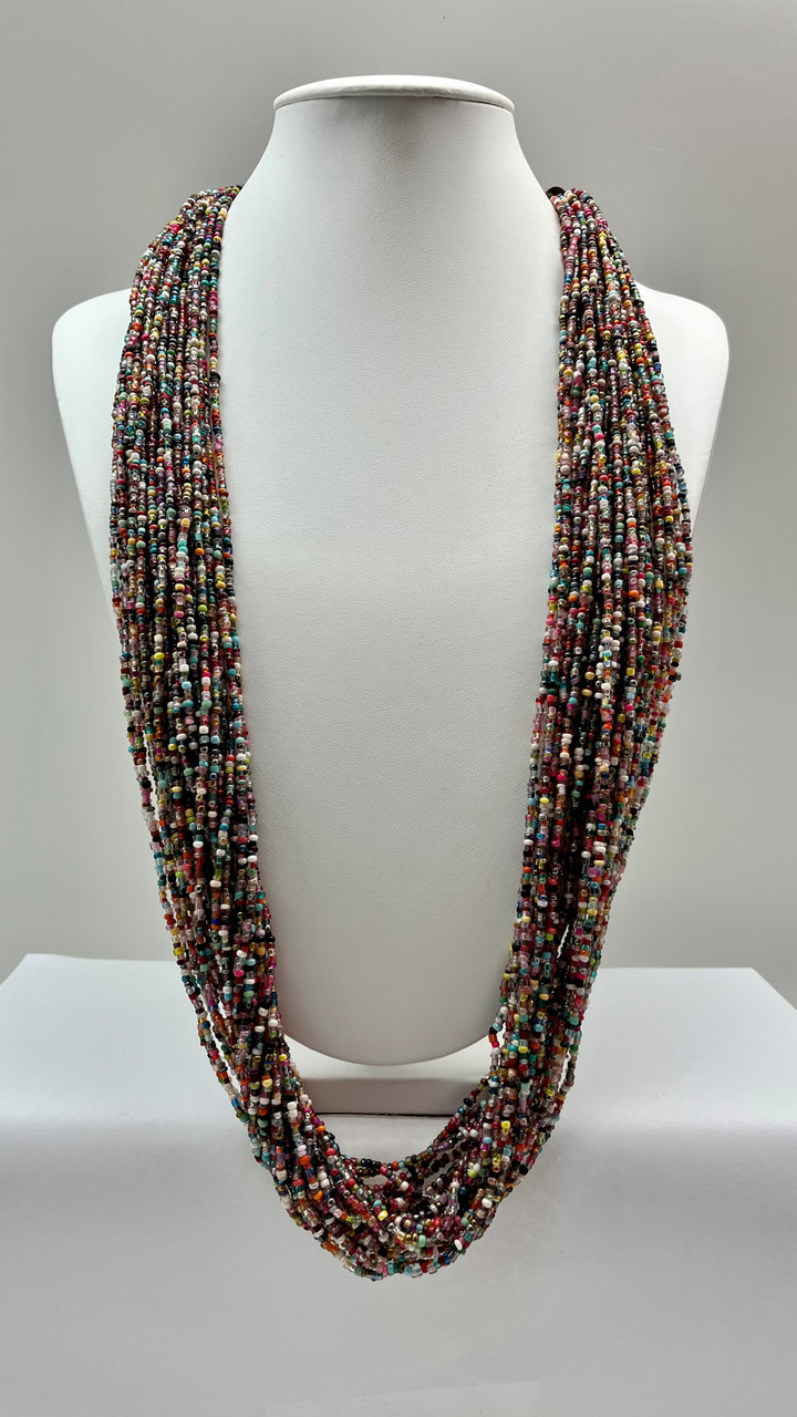 seed bead long necklace