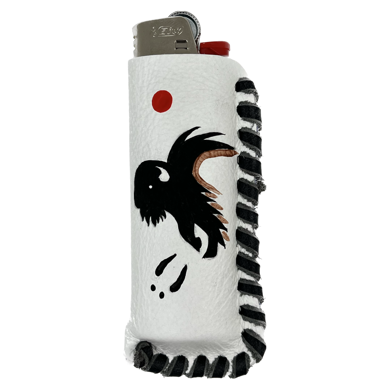 LIGHTER HOLDER HAND PAINTED BUFFALO Western Varieties