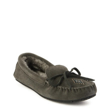 CANOE LINED CHARCOAL LADIES 5-10 SUEDE MOCCASIN