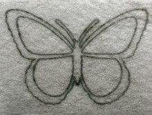 BEADING STENCIL PATTERN SMALL BUTTERFLY - STYLE 10