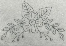 BEADING STENCIL PATTERN LARGE FLOWERS - STYLE 5
