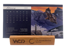 INDIGENOUS ART 4" x 7"  CALENDAR WITH WOOD STAND WCD