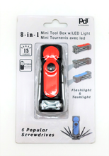 MINI TOOL BOX 8-IN-1 W LED LIGHT 15 LUMENS PDI