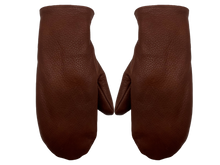 MITTENS LEATHER SADDLE BROWN LARGE
