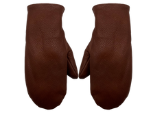 MITTENS LEATHER SADDLE BROWN LARGE