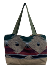 TOTE BAG #18 FOREST GREEN BUFFALO CROSS