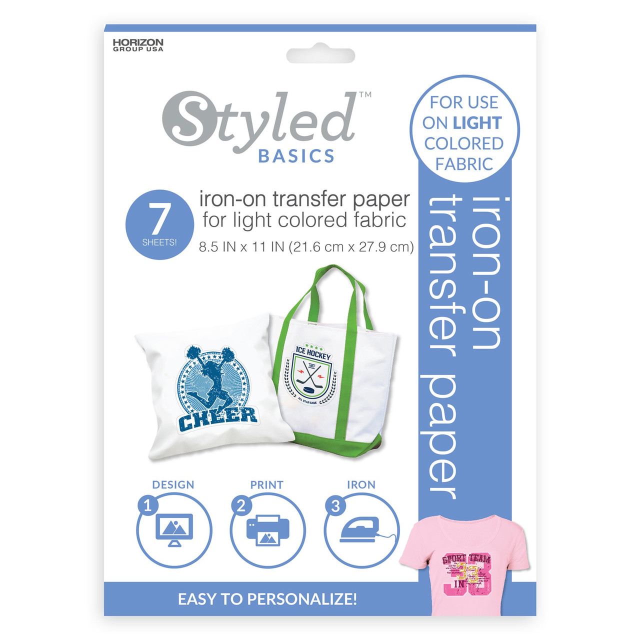IRONON TRANSFER PAPER 3pk STYLED BASICS