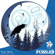JIGSAW PUZZLE 500PCS "RAVEN MOON" BY MARK PRESTION