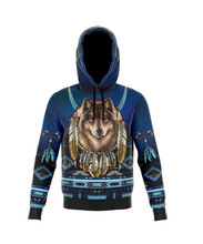 Pendant Pullover Hoodie SM-2XL Wolf Shield