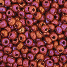 Czech Seed Bead 11/0 Opaque Ruby  AB 23g Vial