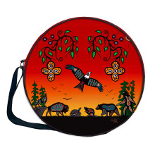 Drum Bag 17" Artists "Seven Grandfather Teachings" By Cody Houle