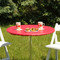 Ruby Red Fitted Vinyl Tablecloth