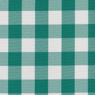 Teal Checkered Round Tablecloth